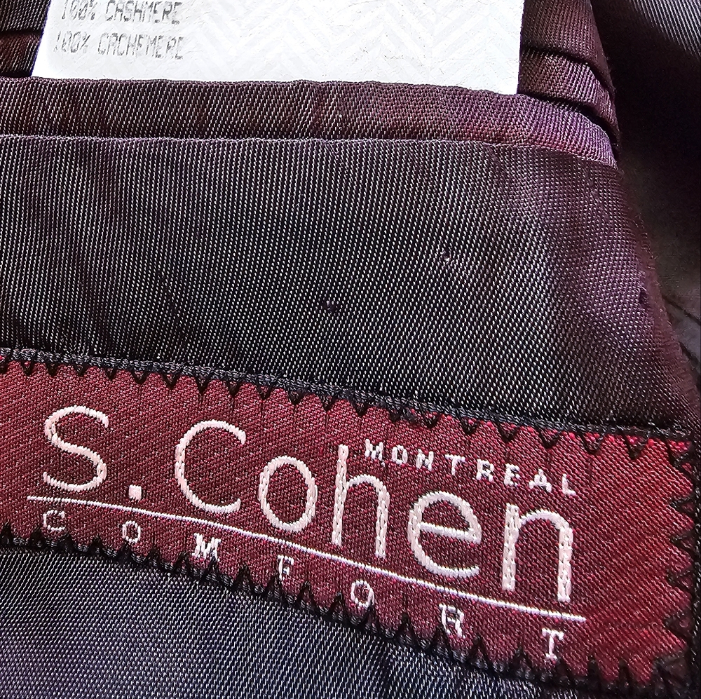 Montreal Canada S. Cohen Comfort Black Cashmere Sport Coat Men's Size 42R - Picture 13 of 13